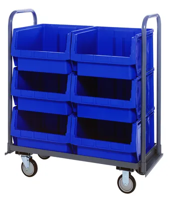 Quantum MTT-1860-543BL Magnum Tote Truck, 19-3/4"L x 18-3/8"W x 11-7/8"H, 3000 lb capacity, Gray