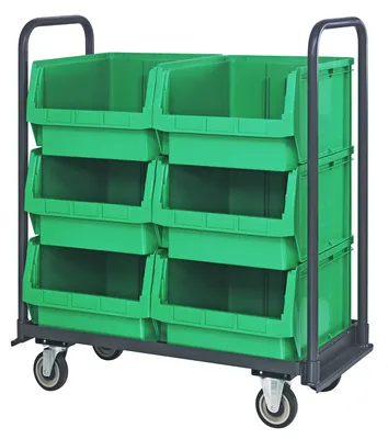 Quantum MTT-1842-543GN Magnum Tote Truck, 19-3/4"L x 18-3/8"W x 11-7/8"H, 1200 lb capacity, Gray