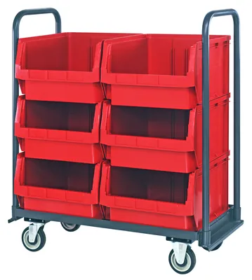 Quantum MTT-1842-543RD Magnum Tote Truck, 19-3/4"L x 18-3/8"W x 11-7/8"H, 1200 lb capacity, Gray