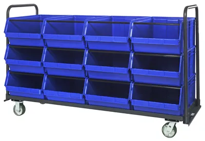 Quantum MTT-3078-743BL Magnum Tote Truck, 29"L x 18-3/8"W x 11-7/8"H, 3000 lb capacity, Gray