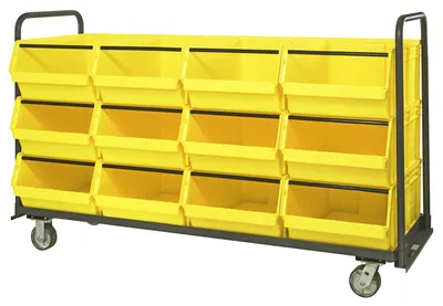 Quantum MTT-3060-743YL Magnum Tote Truck, 29"L x 18-3/8"W x 11-7/8"H, 3000 lb capacity, Gray