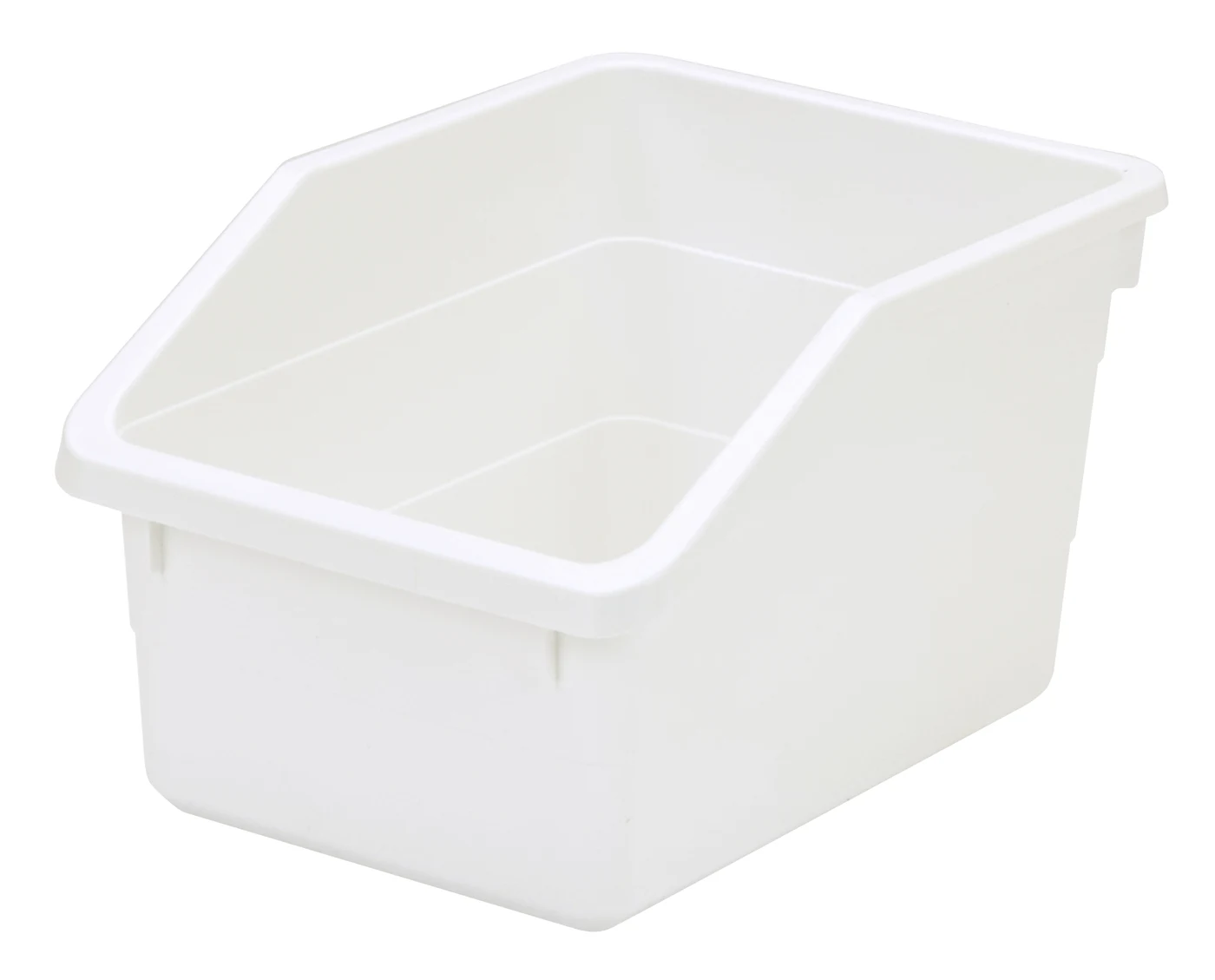 Quantum NPB1076WTCS Nesting Parts Bin, 10-1/4"L x 7-1/2"W x 6"H, White, Case of 20