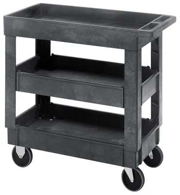 Quantum PC3518-33-3 Utility Cart, 34-1/4"W x 17-1/2"D x 32-1/2"H, 550 lb capacity, Gray
