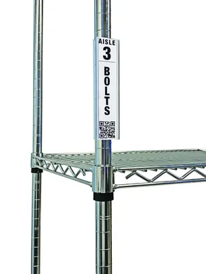Quantum PLH1X6C Post Label Holder, Clear, Pack of 12 — in use