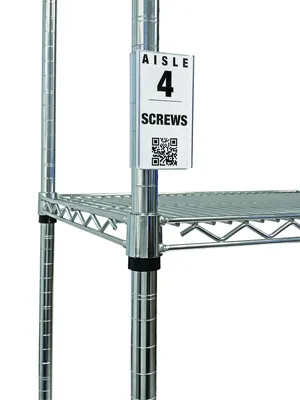Quantum PLH2X4C Post Label Holder, Clear, Pack of 12 — in use