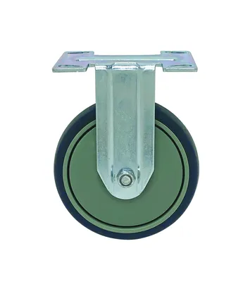 Quantum PT-PR Rigid Thermoplastic Resin Caster, 300 lb capacity, Chrome