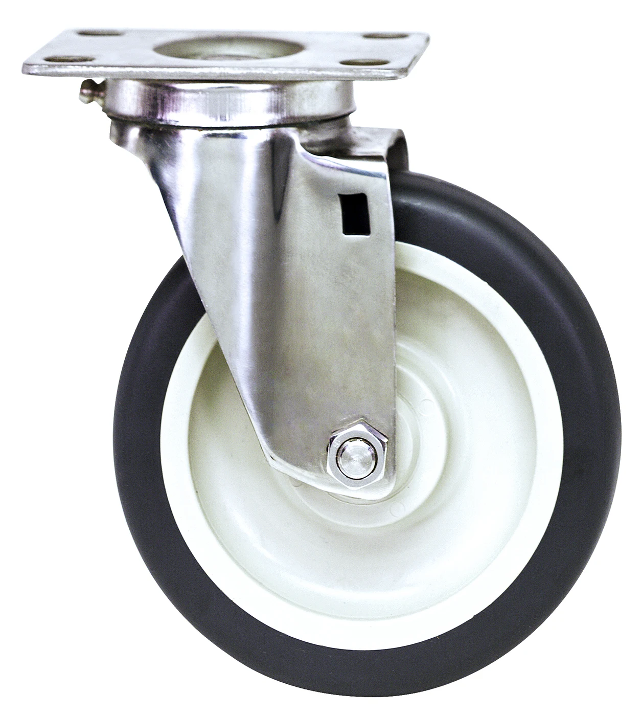Quantum PT-PS-S Swivel Polyurethane Stainles Steel Caster, 300 lb capacity