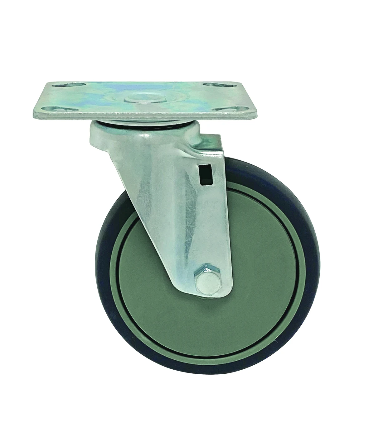 Quantum PT-PS Swivel Thermoplastic Resin Caster, 300 lb capacity, Chrome