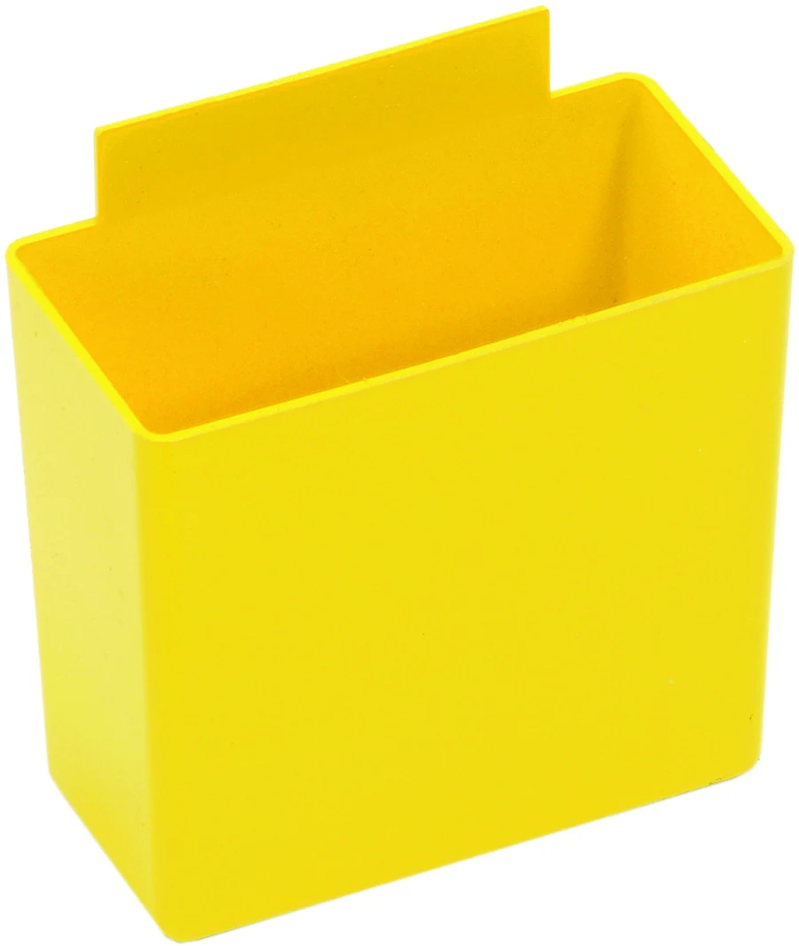 Quantum QBC111YLCS Bin Cup, 3-1/4"L x 1-3/4"W x 3"H, Yellow, Case of 48
