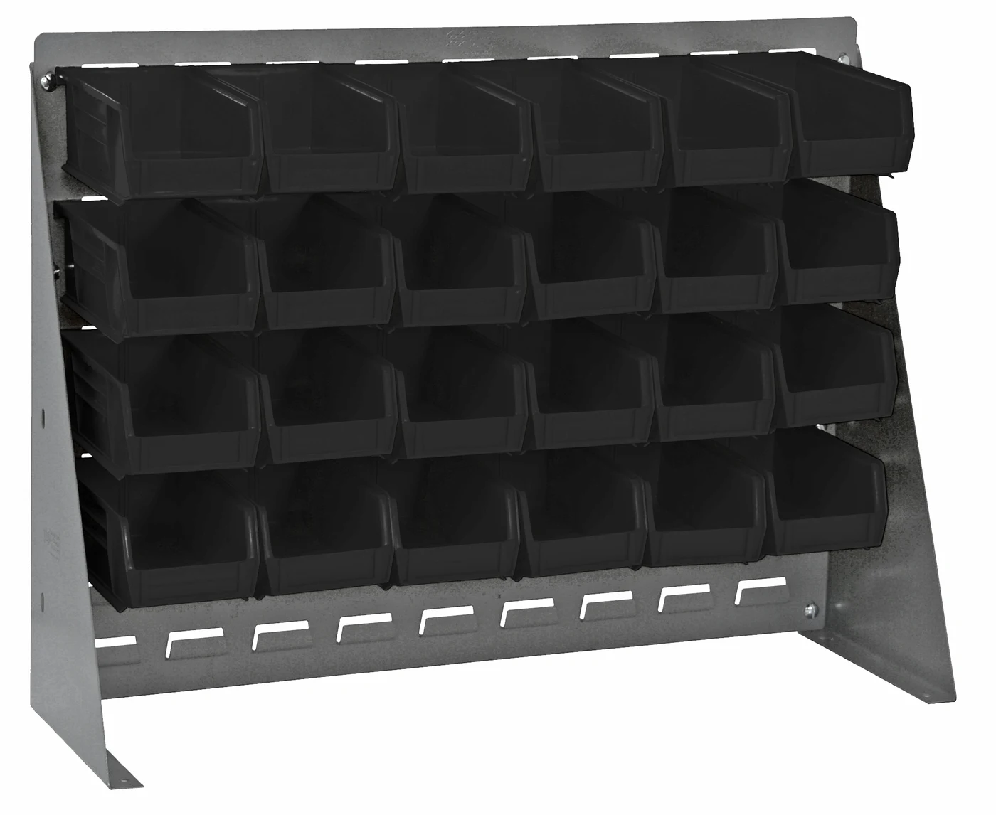 Quantum QBR-2721-210-24BK Bench Rack, 27-3/4"L x 8"W x 21"H, 140 lb capacity, Gray