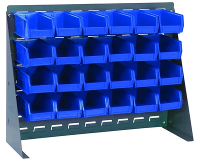 Quantum QBR-2721-210-24BL Bench Rack, 27-3/4"L x 8"W x 21"H, 140 lb capacity, Gray