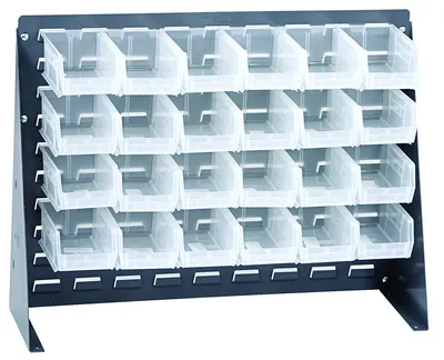 Quantum QBR-2721-220-24CL Bench Rack, 27-3/4"L x 8"W x 21"H, 140 lb capacity, Gray