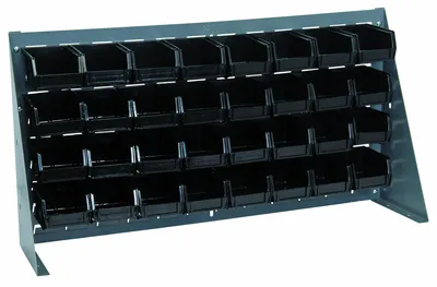 Quantum QBR-3619-210-32BK Bench Rack, 36"L x 8"W x 19"H, 150 lb capacity, Gray