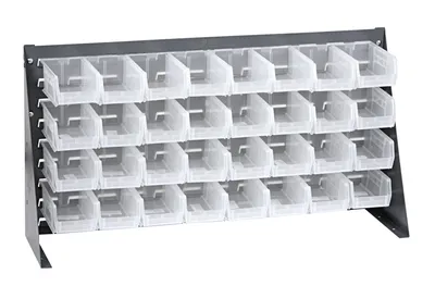 Quantum QBR-3619-220-32CL Bench Rack, 36"L x 8"W x 19"H, 150 lb capacity, Gray