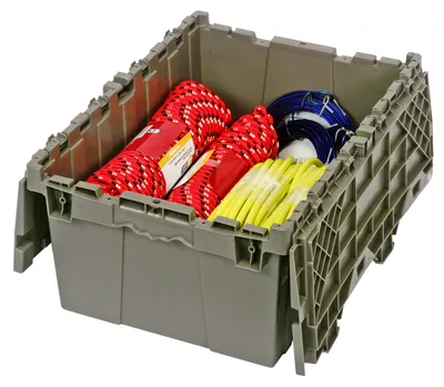 Quantum QDC2012-7 Distribution Bin, 11-9/16"W x 19-5/8"D x 7-1/2"H, 45 lb capacity, Gray — in use