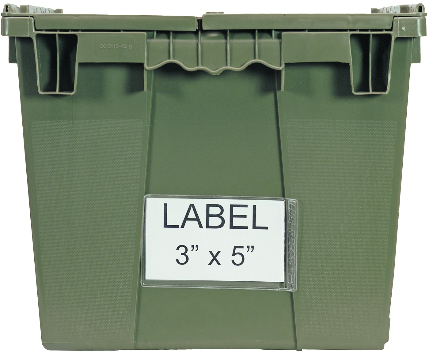 Quantum QDL-2115 Adhesive Label Holder, Clear, Pack of 24
