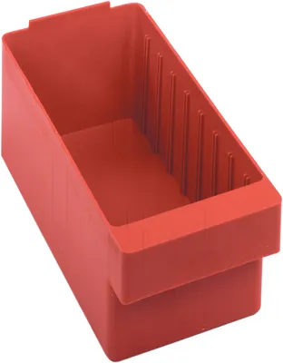 Quantum QED601RDCS Super Tuff Euro Drawer, 11-7/8"L x 5-9/16"W x 4-5/8"H, Red, Case of 24