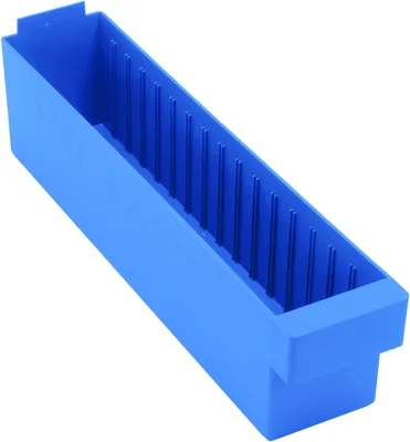 Quantum QED604BLCS Super Tuff Euro Drawer, 17-5/8"L x 3-3/4"W x 4-5/8"H, Blue, Case of 24