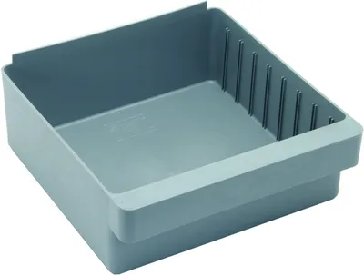 Quantum QED801GYCS Super Tuff Euro Drawer, 11-7/8"L x 11-1/8"W x 4-5/8"H, Gray, Case of 12