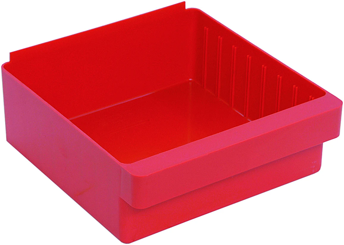 Quantum QED801RDCS Super Tuff Euro Drawer, 11-7/8"L x 11-1/8"W x 4-5/8"H, Red, Case of 12