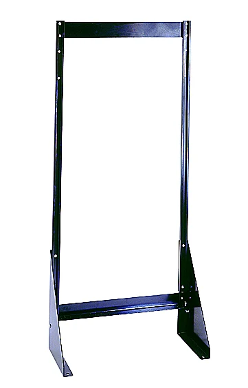 Quantum QFS148-QDS Single-Sided Tip Out Bin Floor Stand, 10"D x 23-5/8"W x 52"H, 300 lb capacity, Black