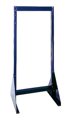 Quantum QFS248-QDS Double-Sided Tip Out Bin Floor Stand, 20-1/4"D x 23-5/8"W x 52"H, 600 lb capacity, Black