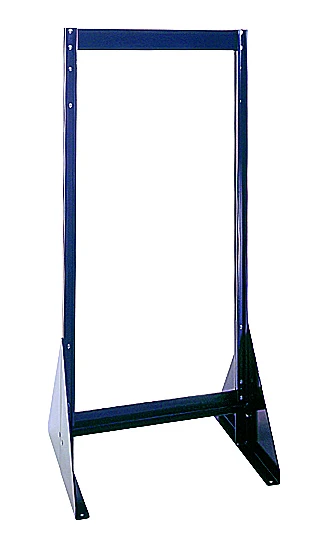 Quantum QFS248-QDS Double-Sided Tip Out Bin Floor Stand, 20-1/4"D x 23-5/8"W x 52"H, 600 lb capacity, Black