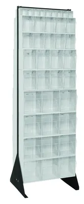 Quantum QFS-324-62WT Mobile Tip Out Bin Floor Stand, 500 lb capacity, Black