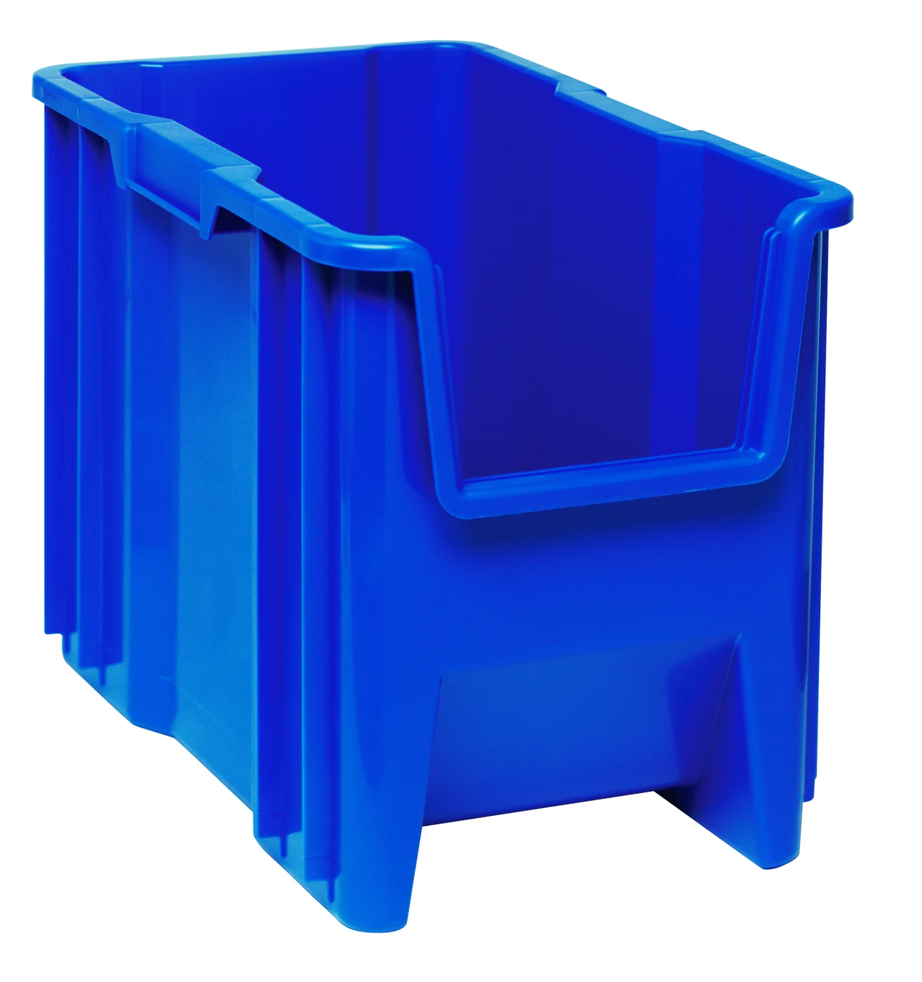 Quantum QGH600BLCS Stacking Container, 150 lb capacity, Blue, Case of 4