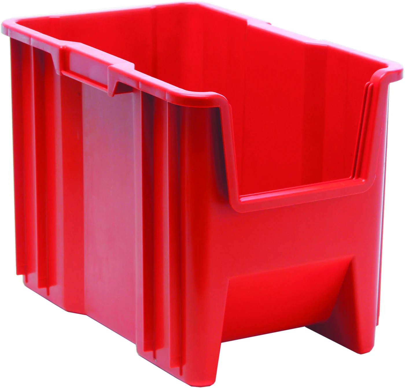 Quantum QGH600RDCS Stacking Container, 150 lb capacity, Red, Case of 4
