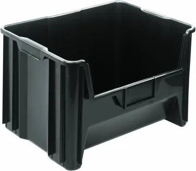 Quantum QGH700BKNB Stacking Container, 150 lb capacity, Black