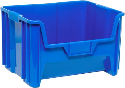 Quantum QGH700BLCS Stacking Container, 150 lb capacity, Blue, Case of 3