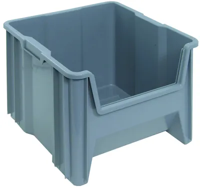 Quantum QGH800GYNB Stacking Container, 150 lb capacity, Gray