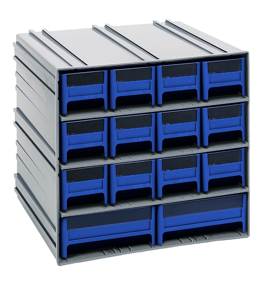 Quantum QIC-12123BL Interlocking Storage Cabinets, 11-3/8"D x 11-3/4"W x 11"H, Gray