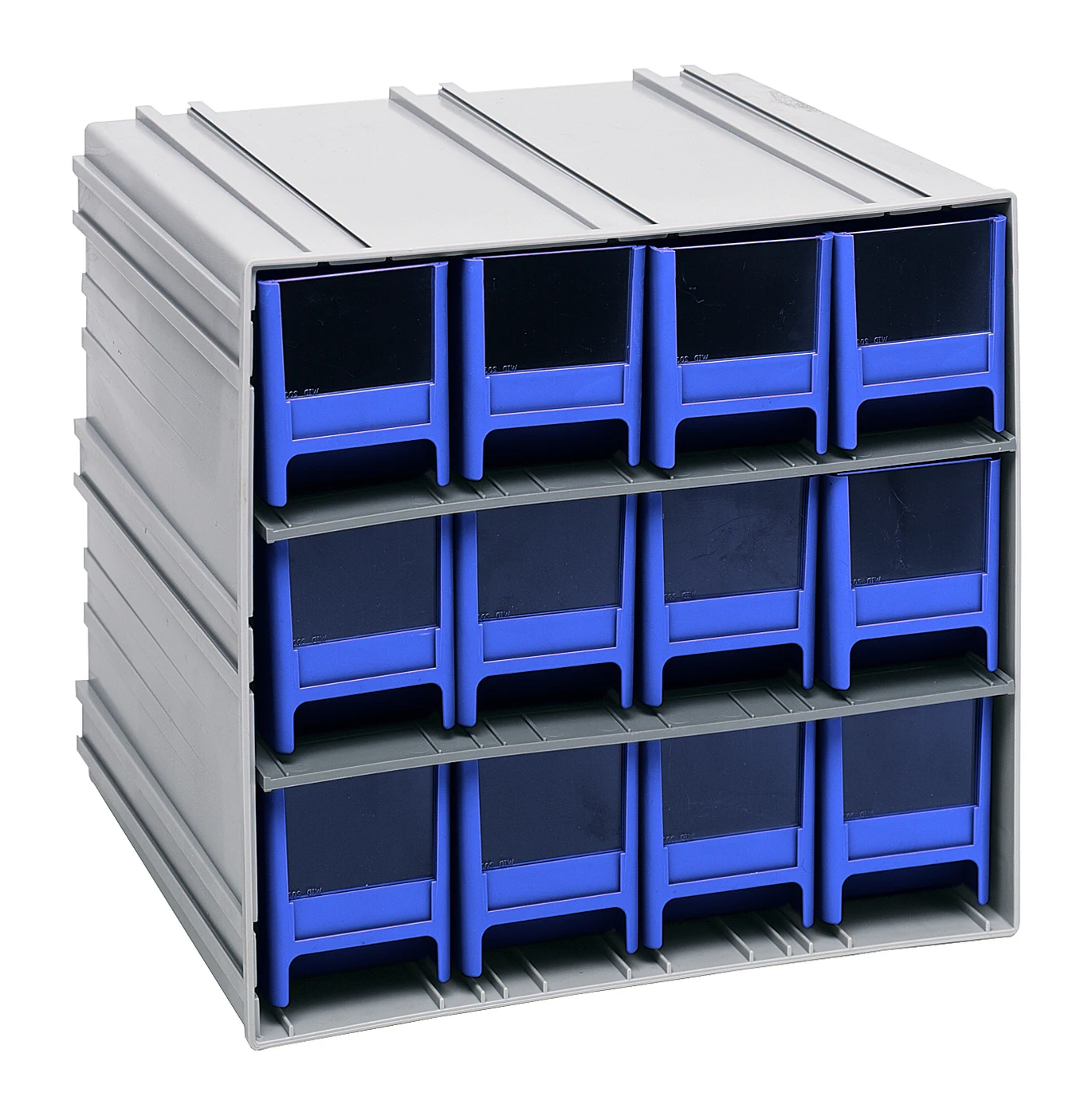 Quantum QIC-122BL Interlocking Storage Cabinets, 11-3/8"D x 11-3/4"W x 11"H, Gray