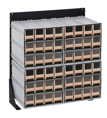 Quantum QIC-124-122IV Single-Sided Interlocking Storage Cabinets Floor Stand, 12"D x 23-5/8"W x 28"H, Black