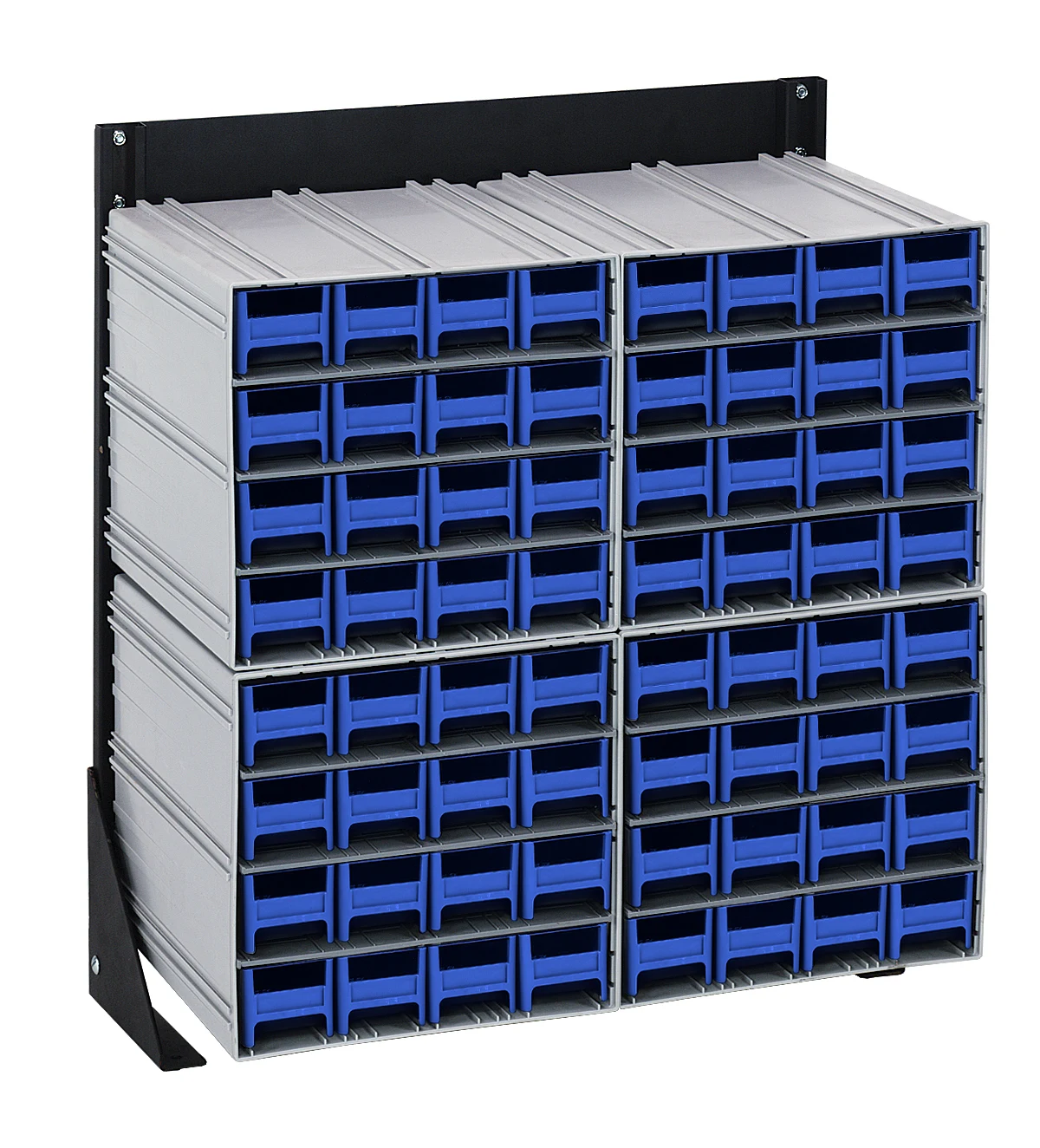 Quantum QIC-124-161BL Single-Sided Interlocking Storage Cabinets Floor Stand, 12"D x 23-5/8"W x 28"H, Black