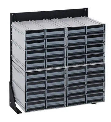Quantum QIC-124-83GY Single-Sided Interlocking Storage Cabinets Floor Stand, 12"D x 23-5/8"W x 28"H, Black