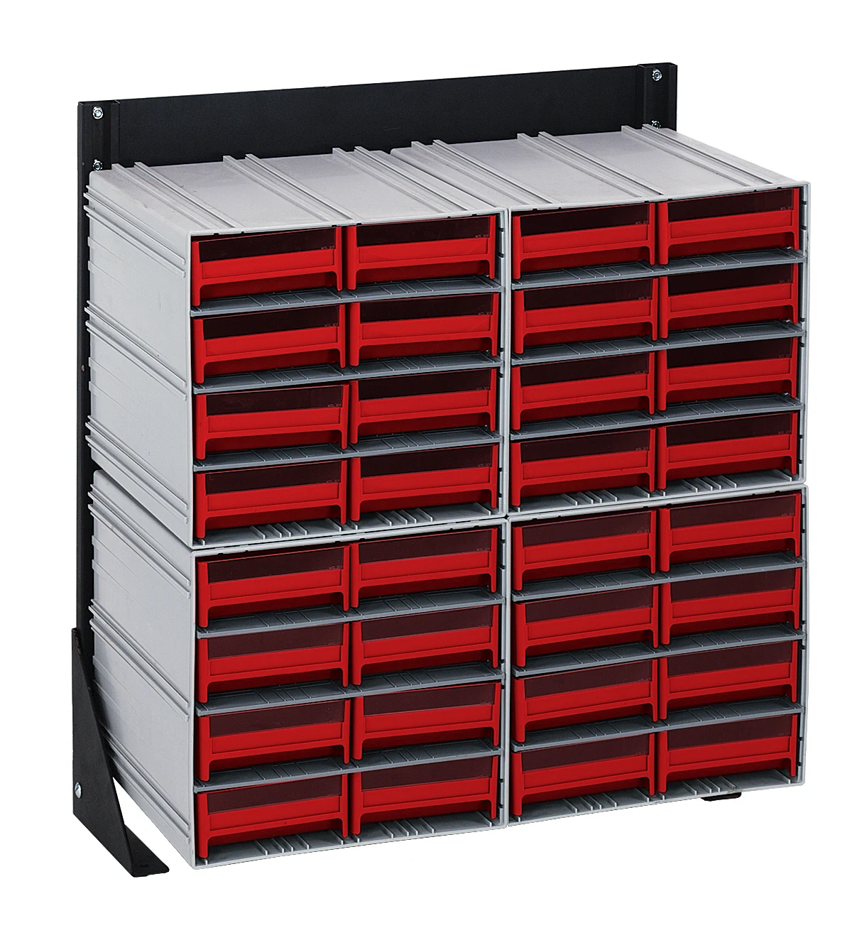 Quantum QIC-124-83RD Single-Sided Interlocking Storage Cabinets Floor Stand, 12"D x 23-5/8"W x 28"H, Black
