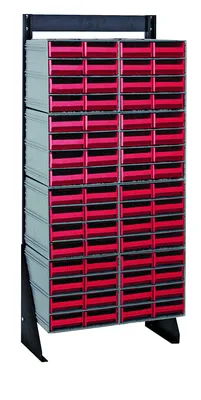 Quantum QIC-148-83RD Single-Sided Interlocking Storage Cabinets Floor Stand, 12"D x 23-5/8"W x 52"H, Black