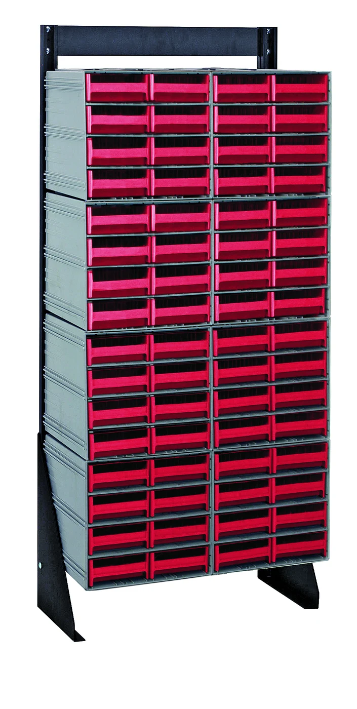 Quantum QIC-148-83RD Single-Sided Interlocking Storage Cabinets Floor Stand, 12"D x 23-5/8"W x 52"H, Black