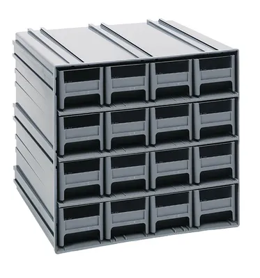 Quantum QIC-161GY Interlocking Storage Cabinets, 11-3/8"D x 11-3/4"W x 11"H, Gray