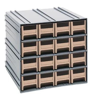 Quantum QIC-161IV Interlocking Storage Cabinets, 11-3/8"D x 11-3/4"W x 11"H, Gray