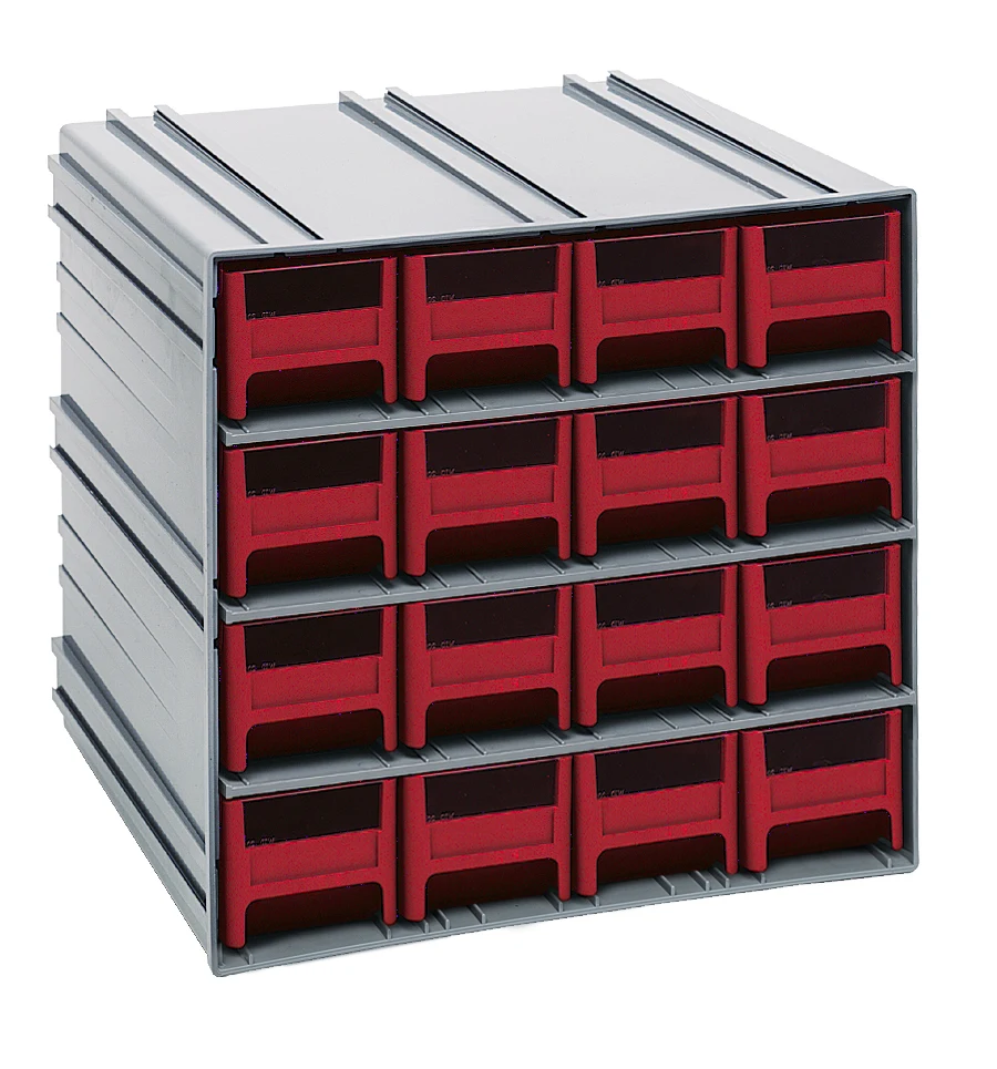 Quantum QIC-161RD Interlocking Storage Cabinets, 11-3/8"D x 11-3/4"W x 11"H, Gray