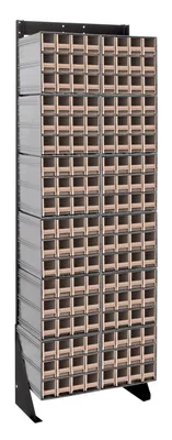 Quantum QIC-170-122IV Single-Sided Interlocking Storage Cabinets Floor Stand, 12"D x 23-5/8"W x 75"H, Black