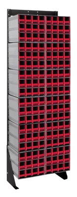 Quantum QIC-170-122RD Single-Sided Interlocking Storage Cabinets Floor Stand, 12"D x 23-5/8"W x 75"H, Black