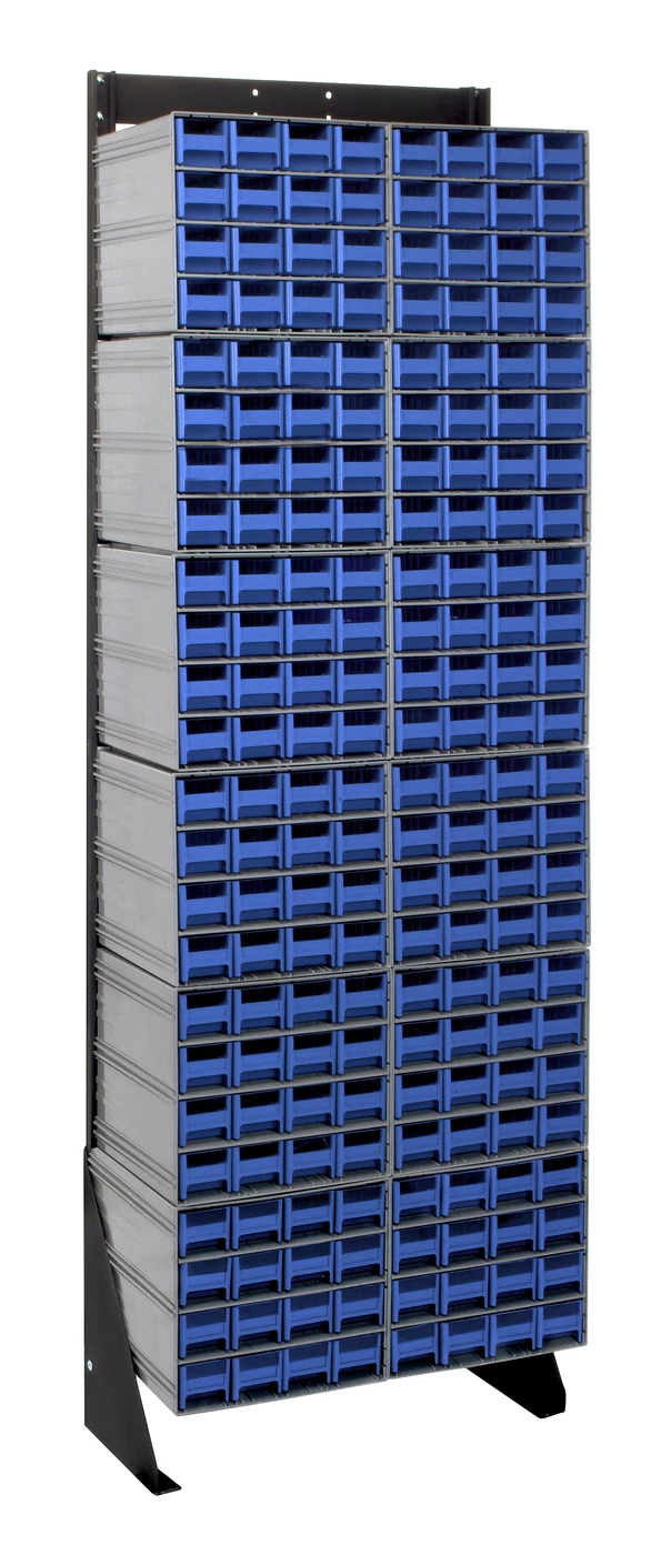 Quantum QIC-170-161BL Single-Sided Interlocking Storage Cabinets Floor Stand, 12"D x 23-5/8"W x 75"H, Black