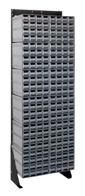 Quantum QIC-170-161GY Single-Sided Interlocking Storage Cabinets Floor Stand, 12"D x 23-5/8"W x 75"H, Black