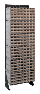 Quantum QIC-170-161IV Single-Sided Interlocking Storage Cabinets Floor Stand, 12"D x 23-5/8"W x 75"H, Black