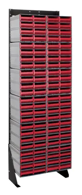 Quantum QIC-170-83RD Single-Sided Interlocking Storage Cabinets Floor Stand, 12"D x 23-5/8"W x 75"H, Black